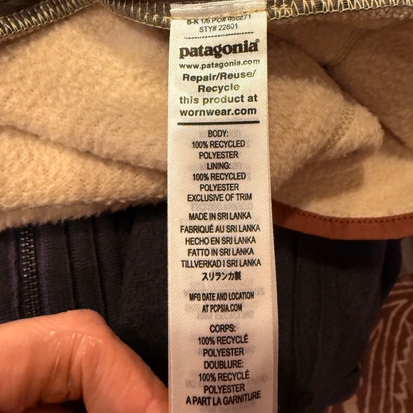 Patagonia Men’s Retro Pile Cream Fleece Full Zip Sz M - Picture 9 of 12